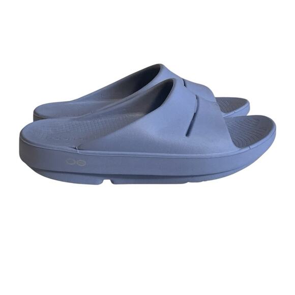 Oofos Ooahh Recovery Slide Sandals Moroccan Blue Womens Sz 7/Men's 5 EUC - Picture 2 of 12